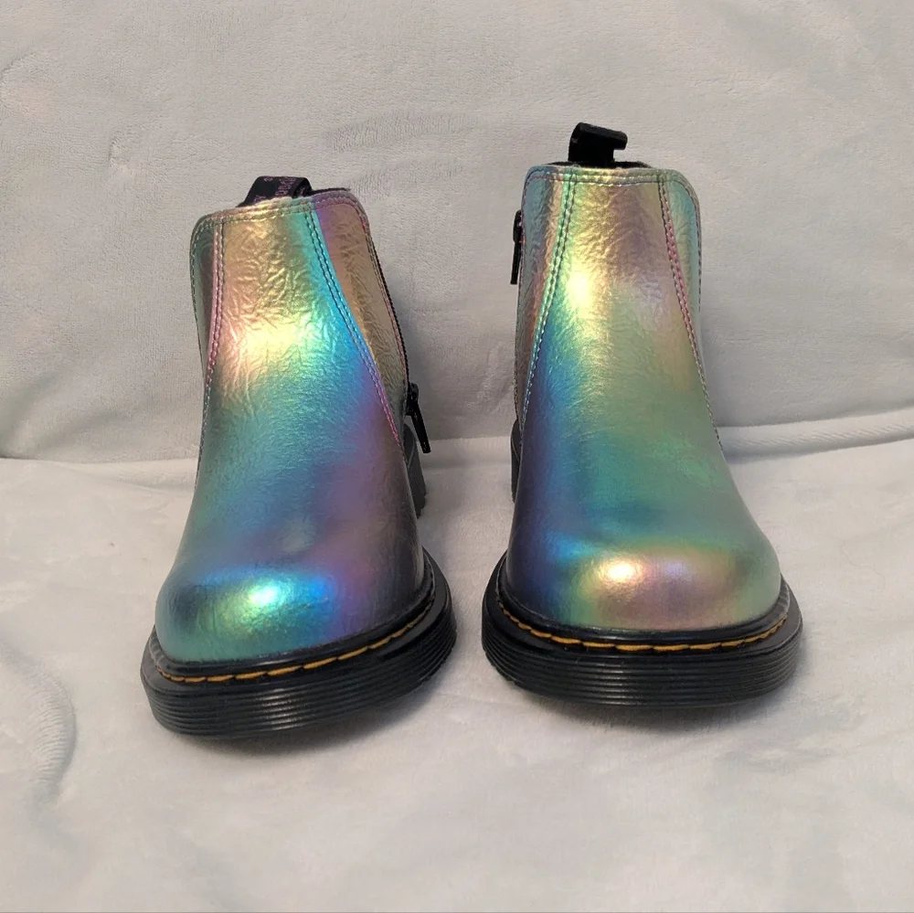 Dr. Martens Rainbow Iridescent Chelsea Boots Women's Size 6 - Picture 3 of 7